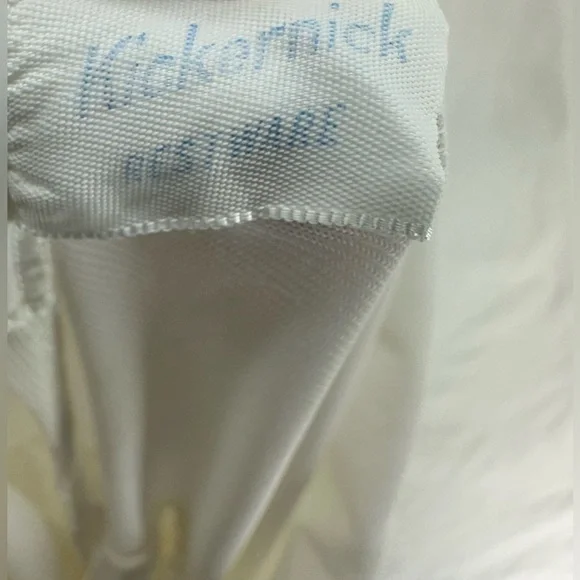 Kickernick Nightgown Lingerie Size 32 Nylon White Blue Floral VINTAGE 50s 60s